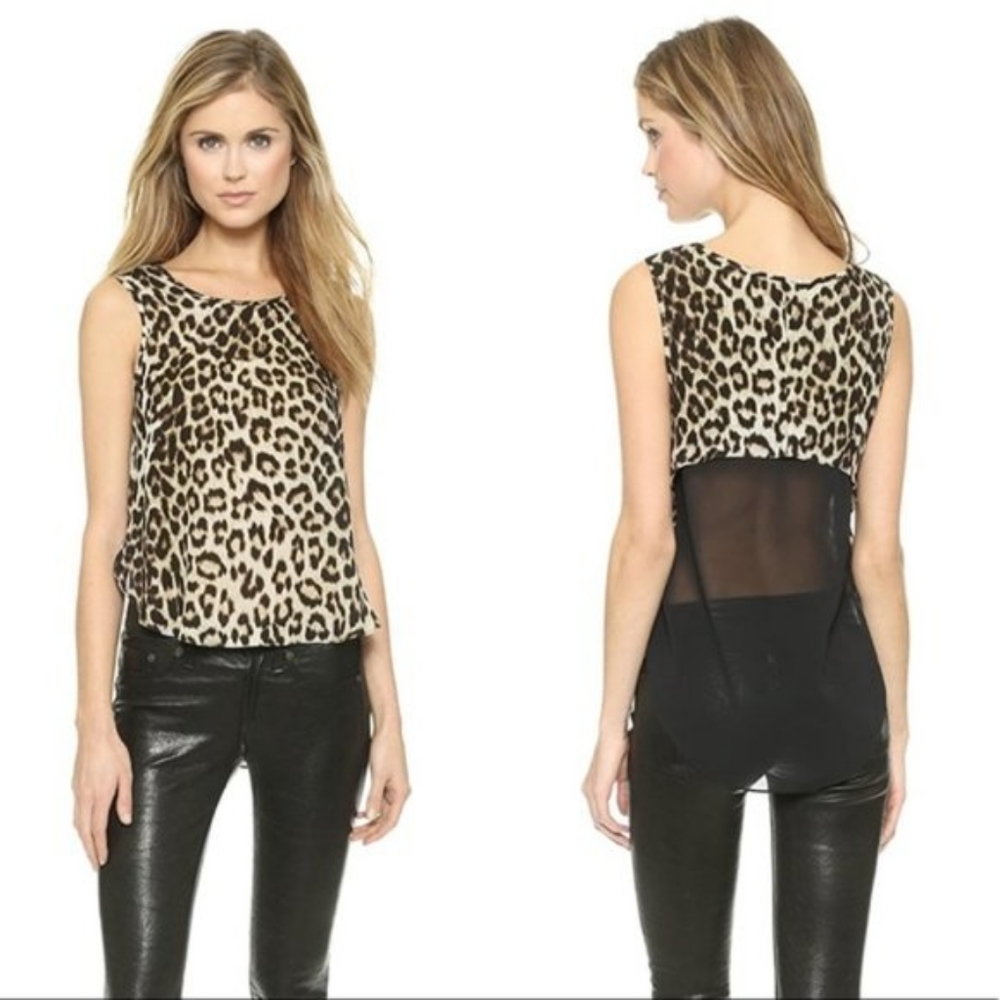 Rag & Bone Fleet leopard top small